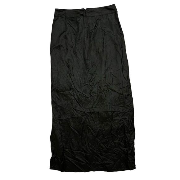 BARBARA I GONGINI NWT Black Silk Avant Garde High-Lo Skirt 40 (10) - Picture 5 of 16